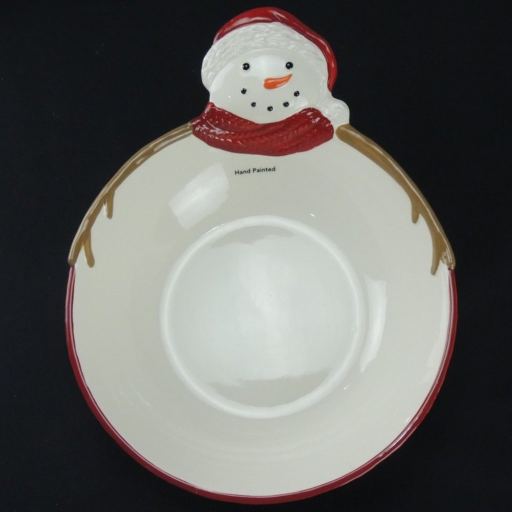 St. Nicholas Square Yuletide Snowman Bowl